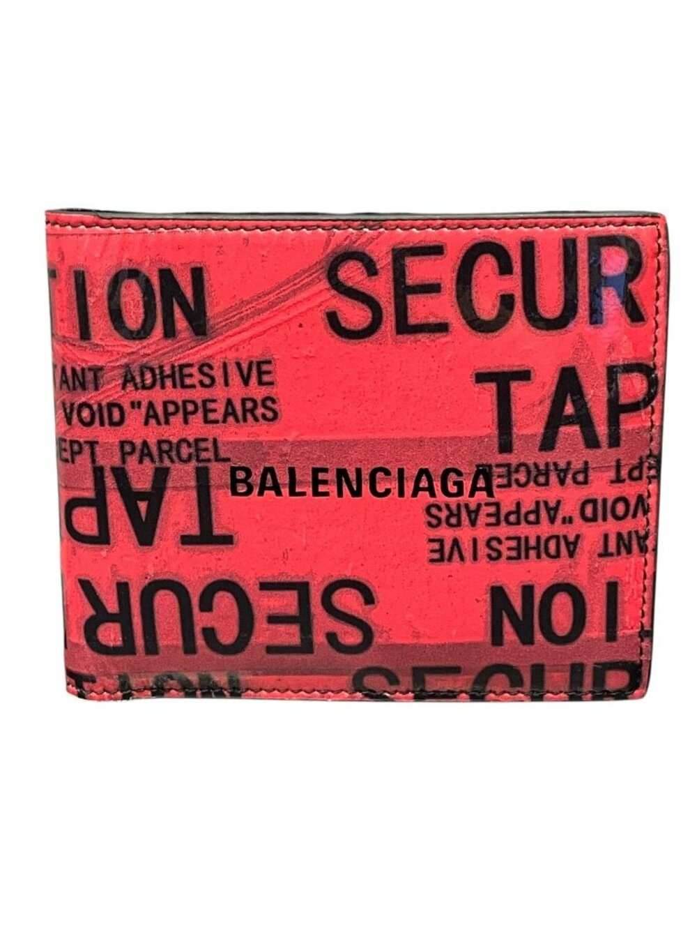 Balenciaga Tape Type Bifold Wallet Patent Leather